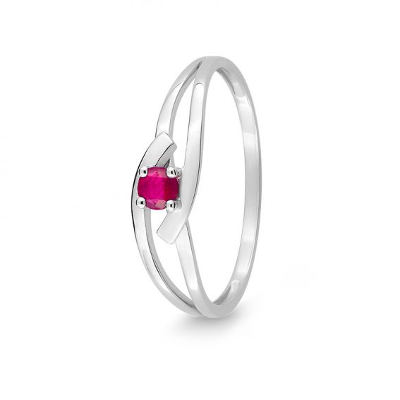 Bijou or et personnalisé 9 carat white ruby ​​ring