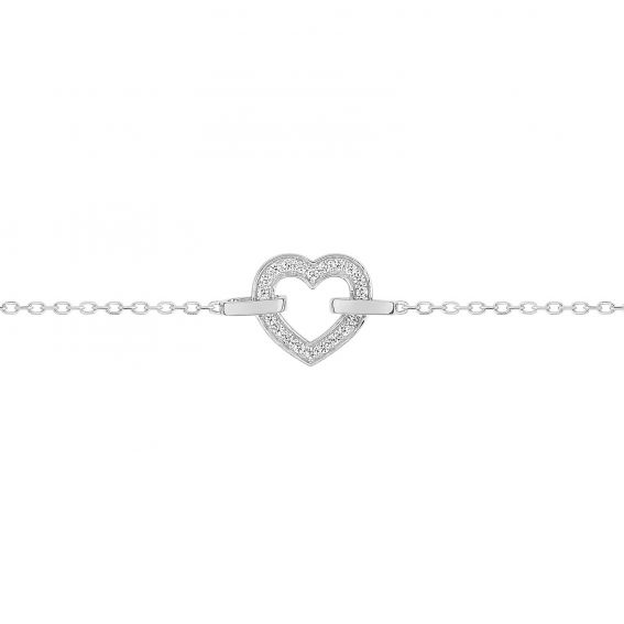 Link heart bracelet with...