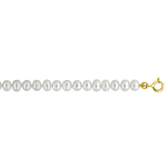 Bijou or et personnalisé 9 carat yellow gold pearls bracelet