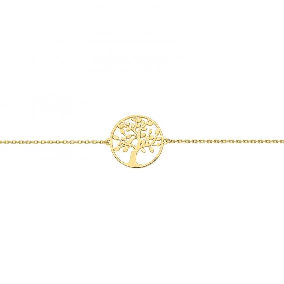 Bijou or et personnalisé 9 carat yellow gold tree bracelet