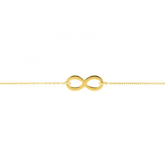 Bijou or et personnalisé 9 carat yellow gold infinity bracelet
