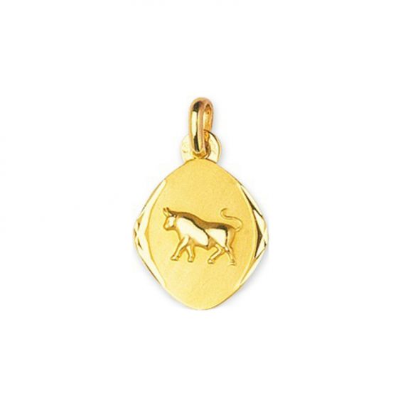 9 carat yellow gold bull medal