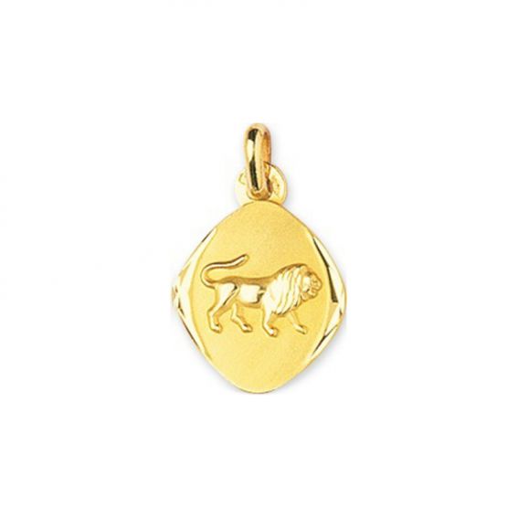 9 carat yellow gold lion medal