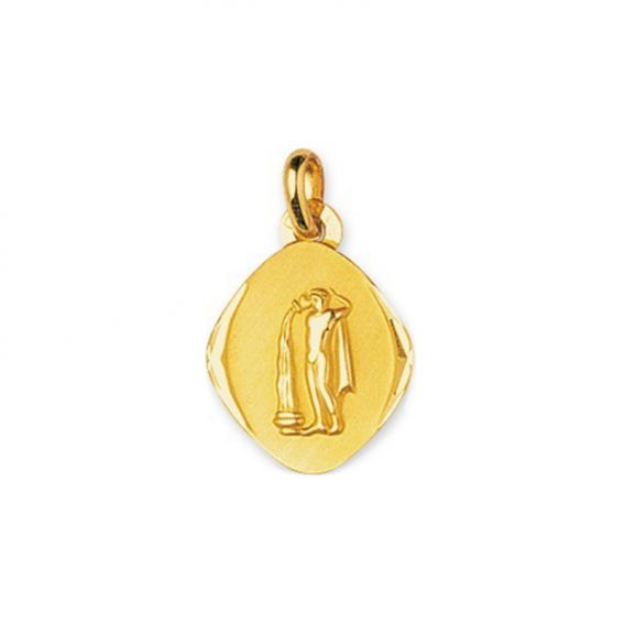 Bijoux or et personnalisé Médaille verseau or jaune 9 carats