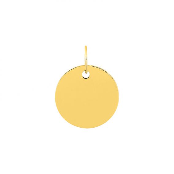Médaille ronde or jaune 9...