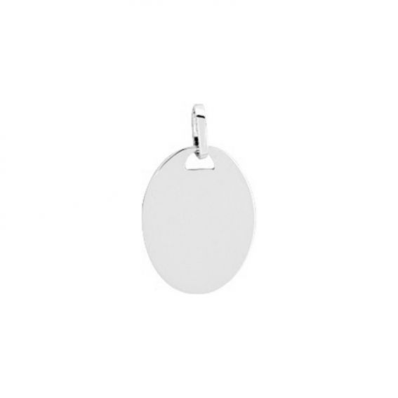 9 carat white oval oval medal