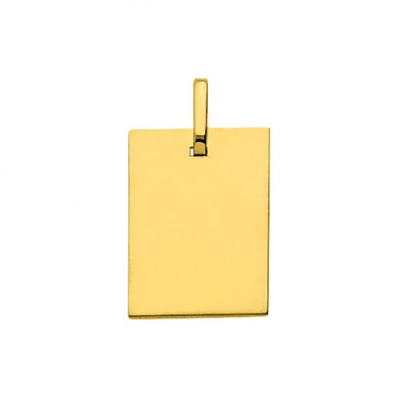 Bijou or et personnalisé 9 carat yellow gold rectangular plate