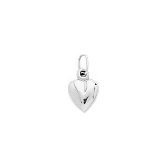 Petit coeur or blanc 9 carats