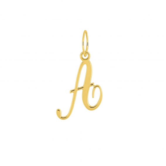 Bijou or et personnalisé 9 carat yellow letter to yellow letter pendant