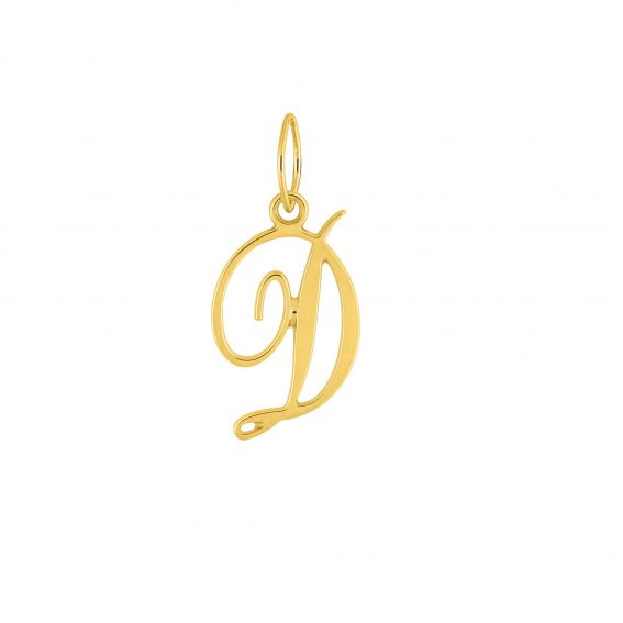 Bijou or et personnalisé 9 carat yellow gold letter pendant