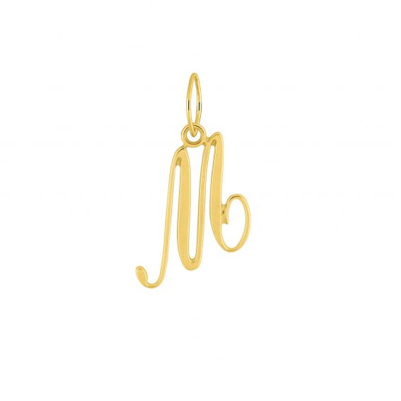 Hanger Letter m geelgoud 9...
