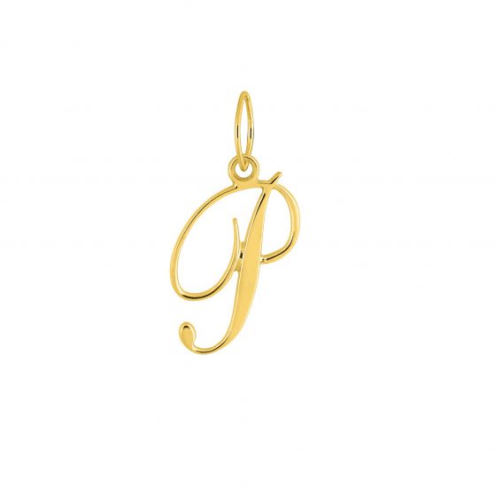 Bijou or et personnalisé 9 carat yellow letter pure pendant