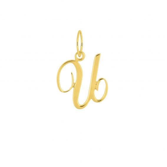 Bijou or et personnalisé 9 carat yellow U gold letter U Gold