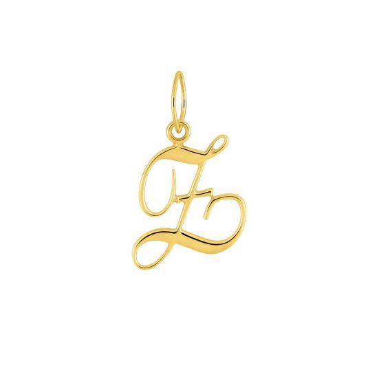 Bijou or et personnalisé Letter Z pendant in 9 carat yellow gold