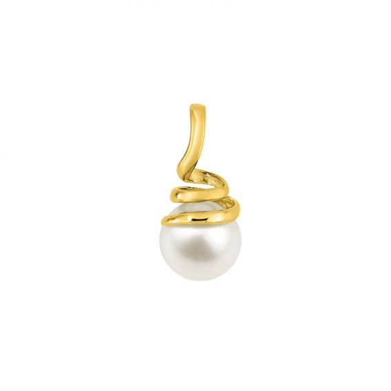 Bijou or et personnalisé 9 carat yellow yellow crop pearl pendant