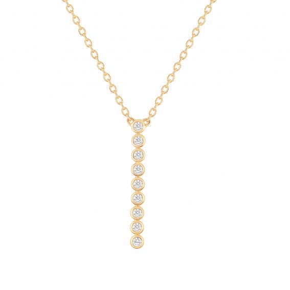 Bijou or et personnalisé 9 carat yellow gold -storm necklace