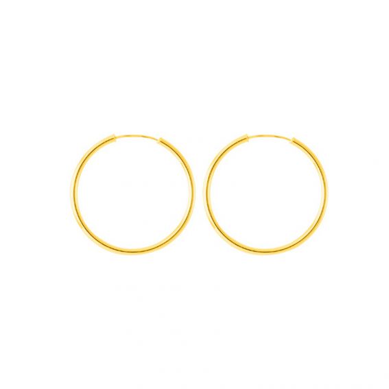 Gladde Creolen 25 mm goud...