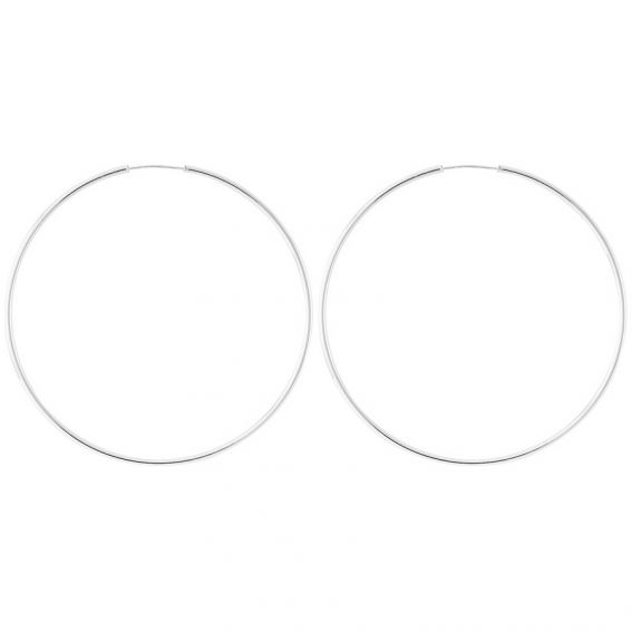 Gladde creolen 60 mm goud...