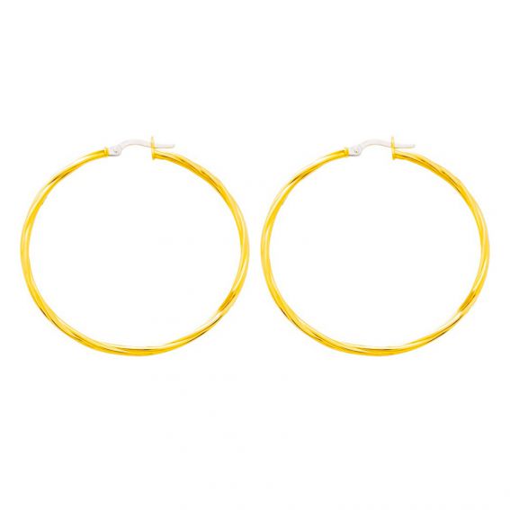 Twisted creoles 40mm yellow...