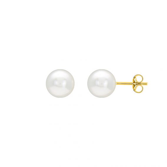 Bijou or et personnalisé 9 carat yellow gold pearls drills