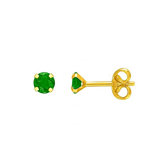 Bijou or et personnalisé 9 carat yellow emerald drills