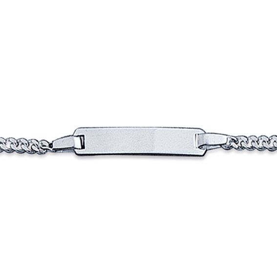 Bijou argent/plaqué or Baby number 15cm 3mm curb chain in rhodium-plated silver