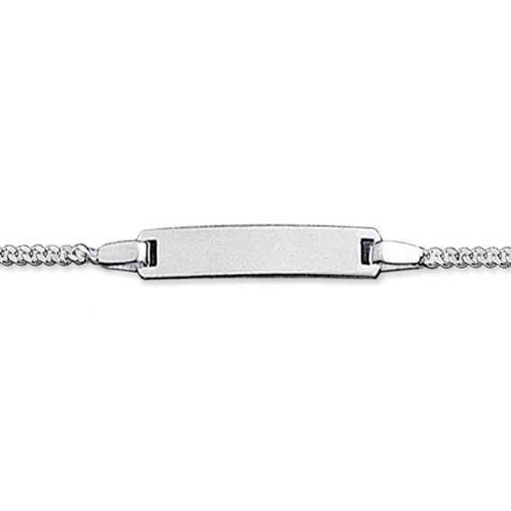 Bijou argent/plaqué or Baby number 16cm curb chain 3mm in silver