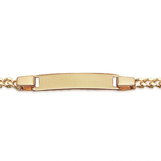 Bijou argent/plaqué or Child number 16cm curb chain 3mm gold lacquered