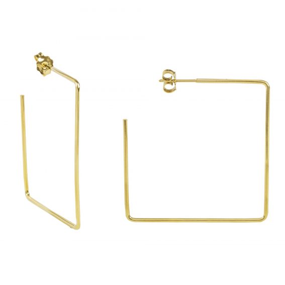 Bijou en argent - large golden square Drills