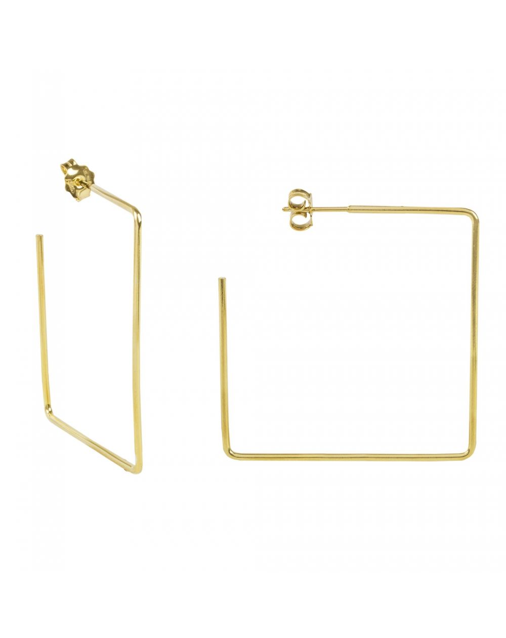 Bijou en argent - large golden square Drills