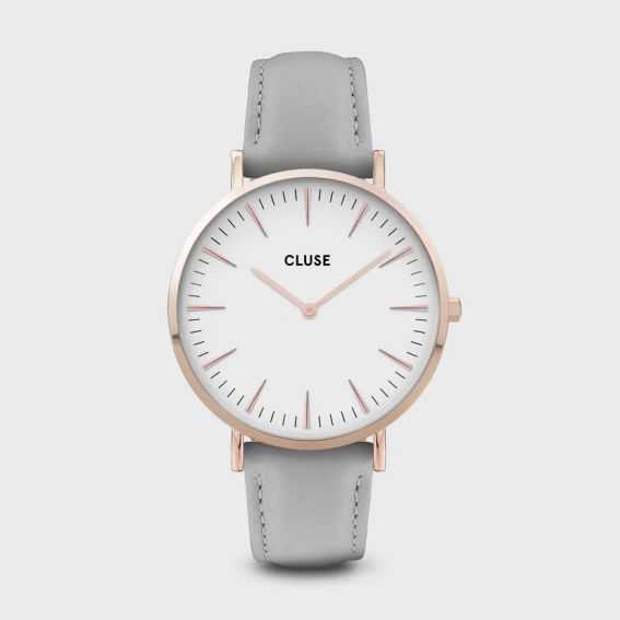 Cluse Montre CLUSE - Boho Chic Leather Grey - Rose Gold