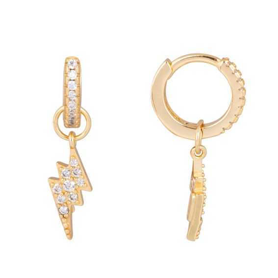 Créoles éclairs avec pierres