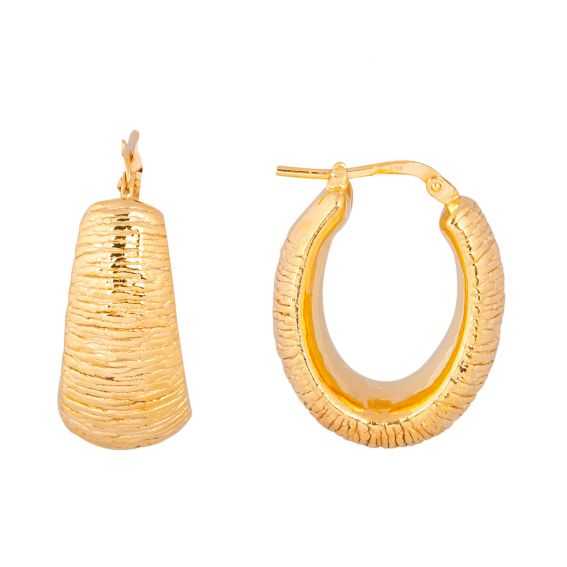 Puffed oval hoops with...