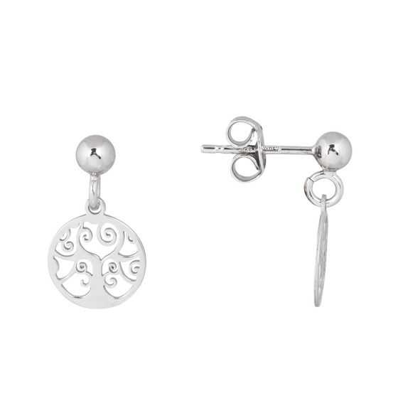 Bijou argent/plaqué or Perceuses pendantes arbre de vie 18mm