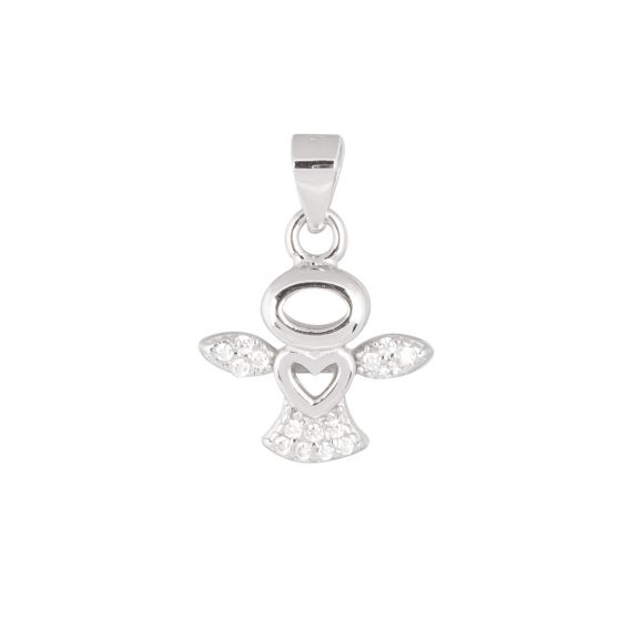 Bijou argent/plaqué or Angel pendant with stones
