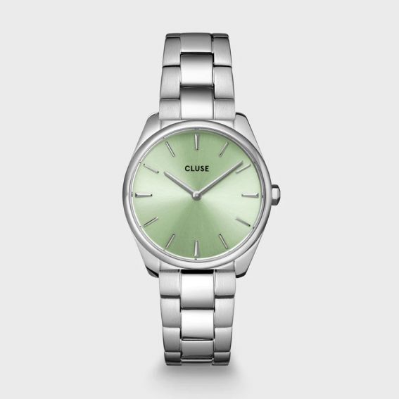 Cluse CLUSE Horloge - Féroce Petite Steel Green, Zilverkleur